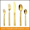 wholesale luxury stainless steel gold cutlery set for weddings