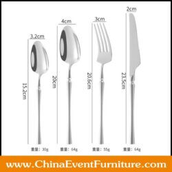 wholesale stainless steel wedding silverware set for events
