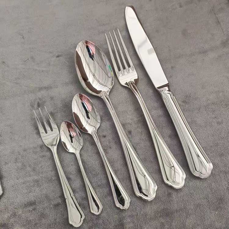 wholesale stainless steel silver cutlery set for events