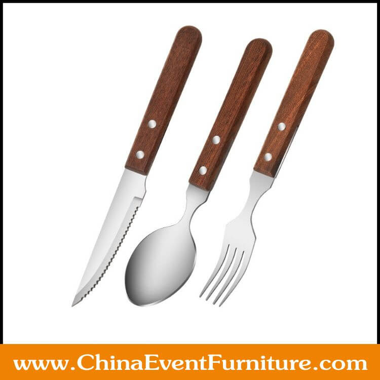 wooden handle cutlery set wholesale commercial quality wooden handle cutlery set wholesale for events