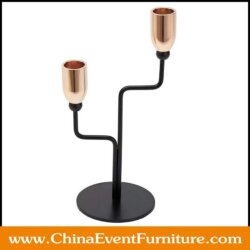 wholesale black and gold 2 Arm Candelabra for wedding