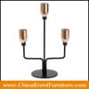 wholesale gold and black 3 Arm Candelabra for weddings