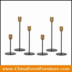 wholesale Black and Gold Candle Holders for weddings