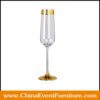wholesale Champagne Glasses with Gold Rim for weddings
