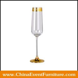 wholesale Champagne Glasses with Gold Rim for weddings