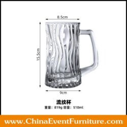 wholesale crystal Glass Beer Stein for banquet halls