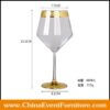 wholesale Gold Rimmed Wine Glass for banquets