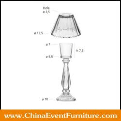 wholesale clear crystal Lampshade Candle Holder for sale