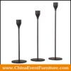wholesale set of 3 black metal candle holder for sale
