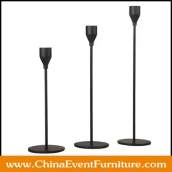 wholesale set of 3 black metal candle holder for sale