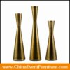 wholesale set of 3 bronze metal candle holder for weddings