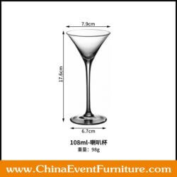 wholesale cocktail glasses with stem for events