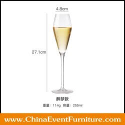 wholesale crystal cut champagne glasses for king and queen