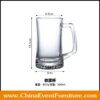wholesale glass beer mugs with handles for weddings