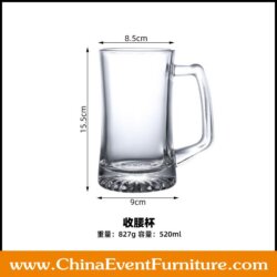wholesale glass beer mugs with handles for weddings