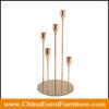 wholesale golden metal candle holders pillar for events
