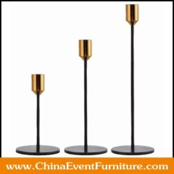wholesale set of 3 metal pillar candle holders for events