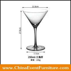 wholesale cystal wine martini glass for high end weddings