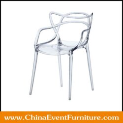 wholesale stackable Clear kartell masters dining chair for banquet halls