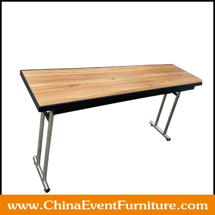 IBM table wholesale rectangular HPL top IBM table with folding metal base for sale