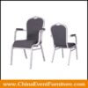 wholesale stackable banquet chair with armrest for hotel banquet hall