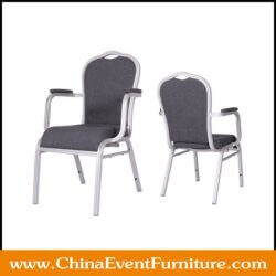 wholesale stackable banquet chair with armrest for hotel banquet hall
