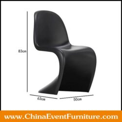 wholesale stacking black Panton chairs for weddings