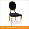 wholesale stainless steel black and gold accent chairs for weddings