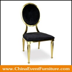 wholesale stainless steel black and gold accent chairs for weddings