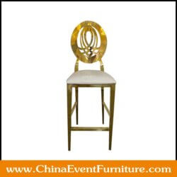 wholesale stainless steel gold chrome bar stools with backs for bars