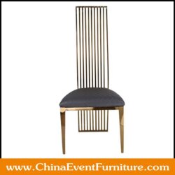 wholesale stainless steel gold high back wedding chair for weddings