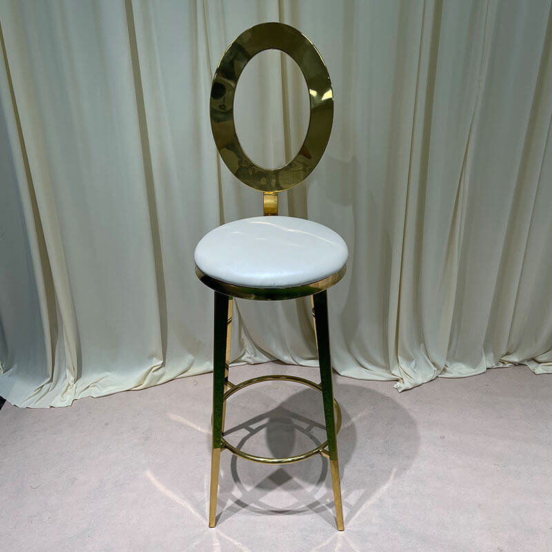 wholesale gold and white modern stainless steel bar stools for sale