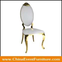 wholesale luxury stainless steel oval back dining chairs for weddings