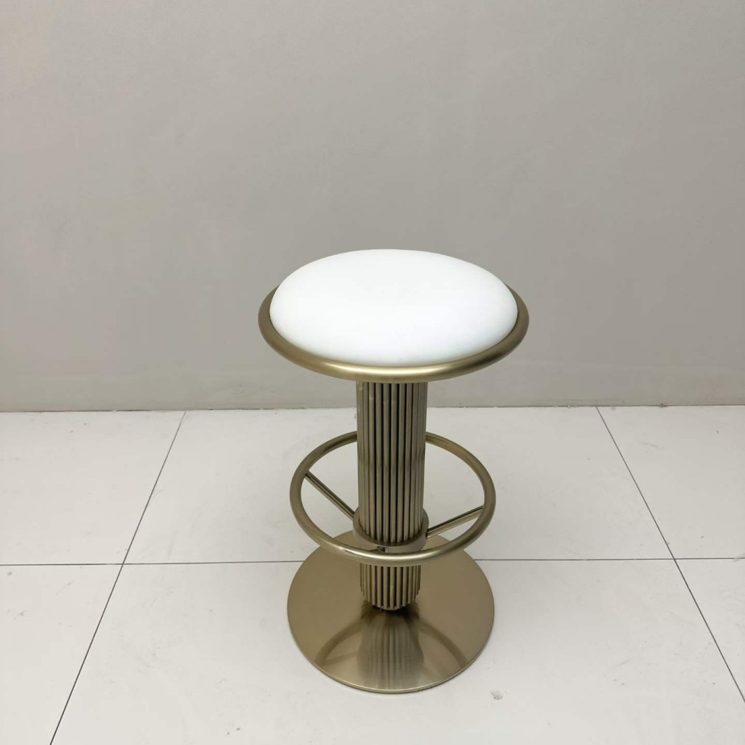 wholesale gold backless stainless steel bar stools for bars