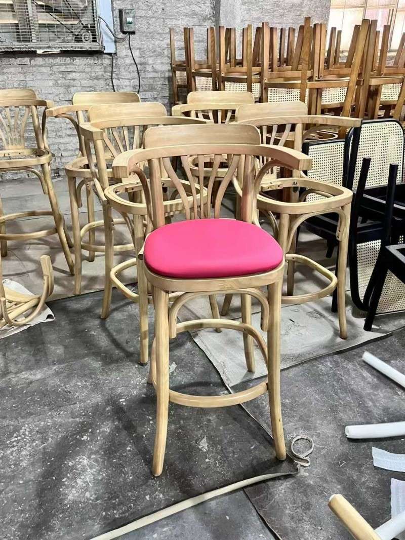 wholesale wooden bent wood bar stools for bars