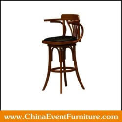 wholesale bent wood bar stools with black leather upholstered for weddings