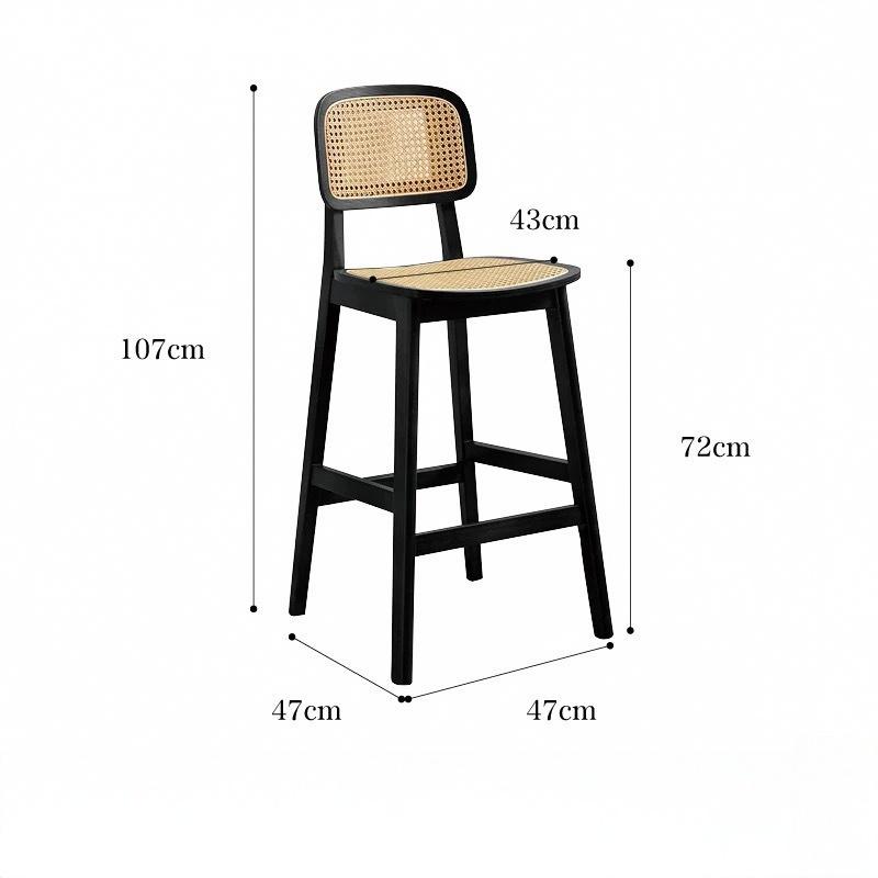 wholesale wood black cane counter stools for sale