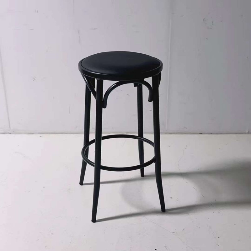 wholesale black leather and wood bar stools for events