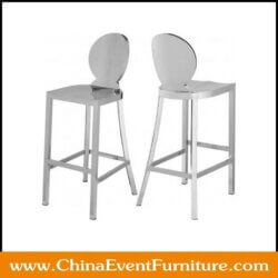 wholesale modern brushed stainless steel counter stools for events