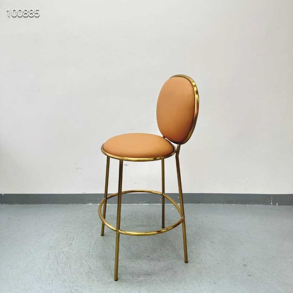wholesale modern gold counter stools with backs for events