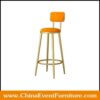 wholesale metal frame gold counter stools with high backs for events