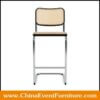 wholesale silver stainless steel indoor wicker counter stools for home kitchen