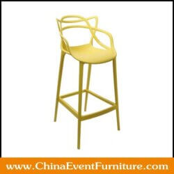 wholesale stackable PP orange plastic bar stools for hotel bars