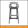 wholesale stackable resin black polypropylene bar stools for hotels
