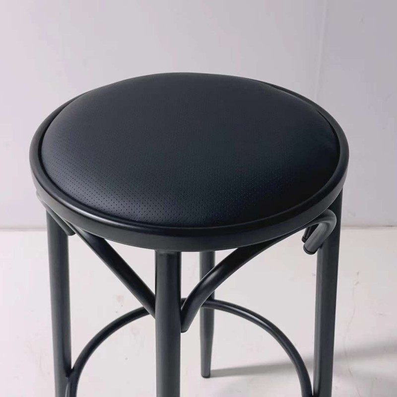 wholesale black round wooden bar stools for sale