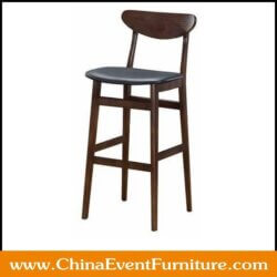 wholesale leather upholstered solid oak bar stools with backs for sale