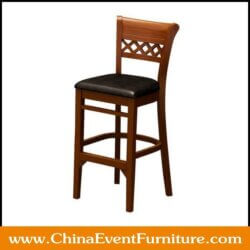 wholesale black leather upholstered solid wood counter stools for hotel bars