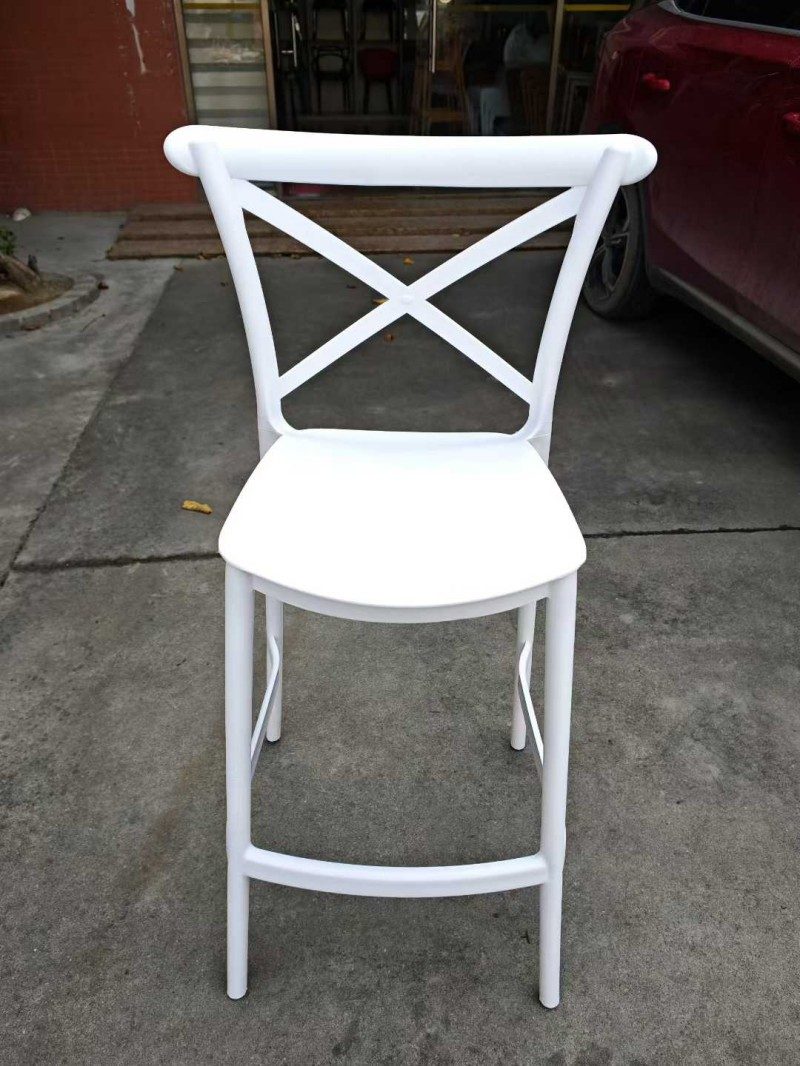 wholesale white cross back bar stools for events