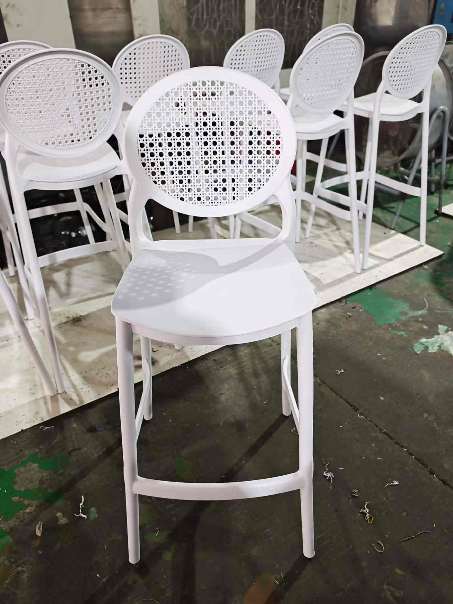 durable stackable white plastic counter stools wholesale for events