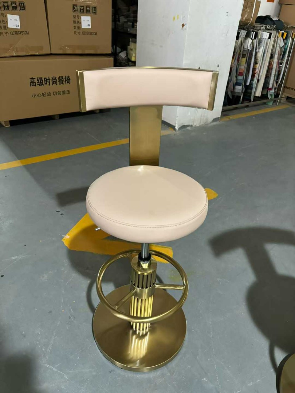 wholesale luxury gold counter stools for bars
